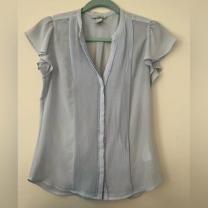 HM baby blue button up blouse